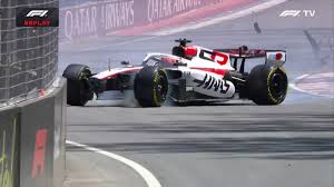Esteban Ocon crashed his Haas in Free Practice 1